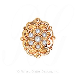 GS532 PL - 14 Karat Gold Pearl Slide 